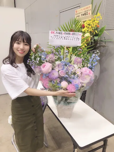 河田 陽菜｜頂いたお花①🎐（2019-07-20）