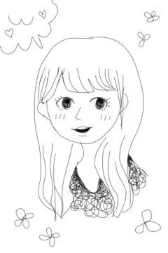 深川 麻衣｜ひさびさ似顔絵クイズ ＊ 215（2012-08-02）